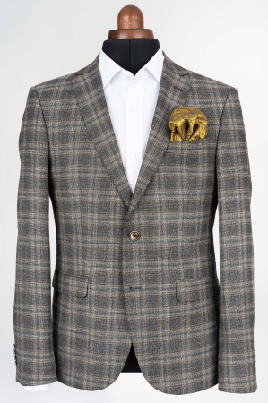 Sacou maro-caro slim [0]