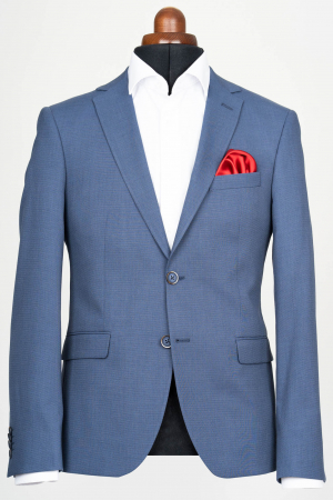 SACOURI - Sacou slim bleumarin-pepit