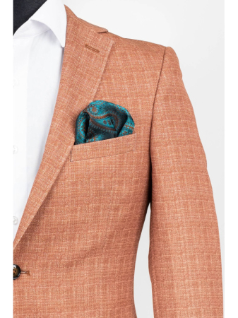 Sacou slim fit caramiziu [1]