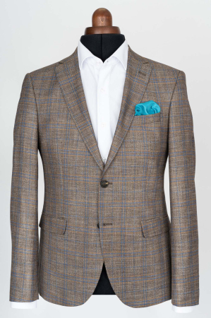 Sacou slim fit maro caro [0]