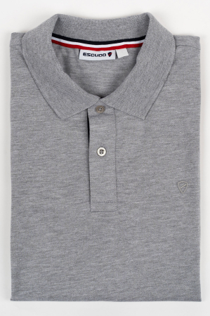 TRICOURI - Tricou polo barbati slim fit gri