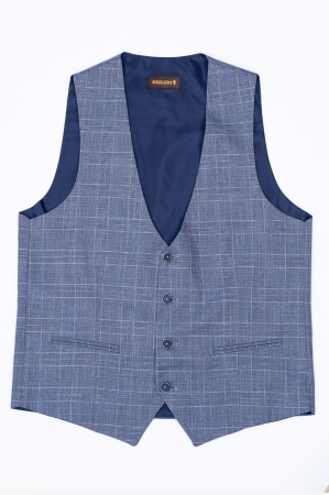 VESTE - Vesta slim gri-caro