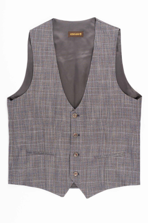 VESTE - Vesta slim maro-caro