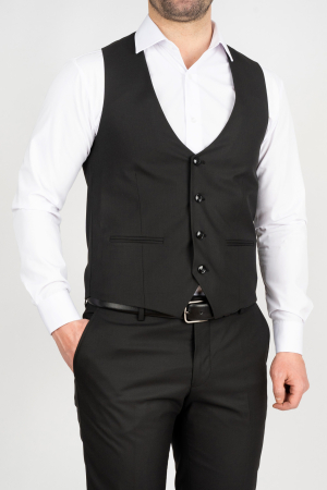 VESTE - Vesta barbati slim fit  neagra