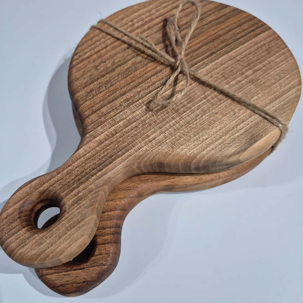 Set 2 platouri rotunde din lemn masiv Family of Two – ESCU Woodwork [5]