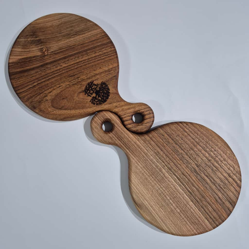 Set 2 platouri rotunde din lemn masiv Family of Two – ESCU Woodwork [10]