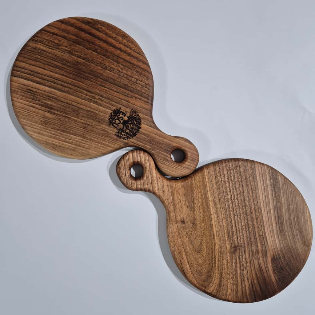 Set 2 platouri rotunde din lemn masiv Family of Two – ESCU Woodwork [9]