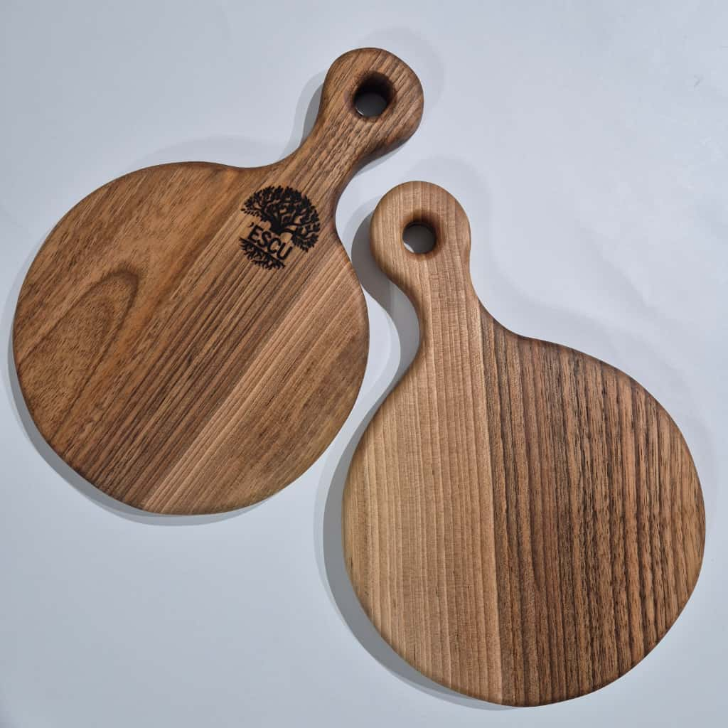 Set 2 platouri rotunde din lemn masiv Family of Two – ESCU Woodwork [3]