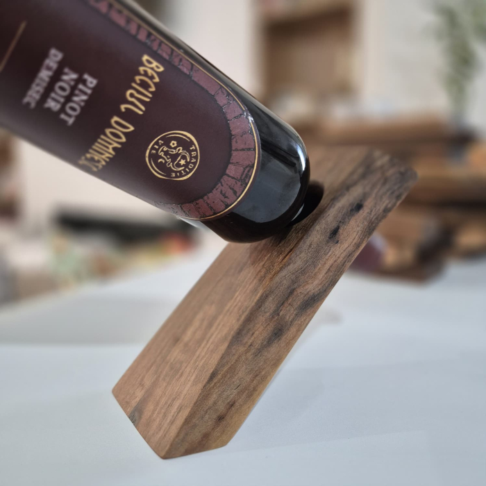 Suport din lemn pentru sticlă de vin handmade – echilibru elegant ESCU Woodwork [2]