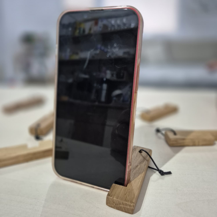 Suport din lemn pentru telefon – handmade [6]