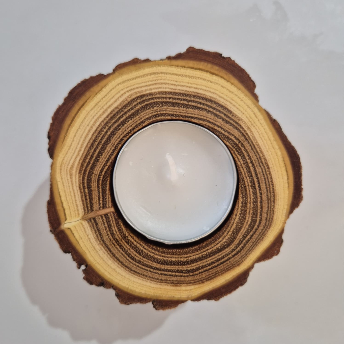 Suport din salcâm pentru lumânare – handmade [3]