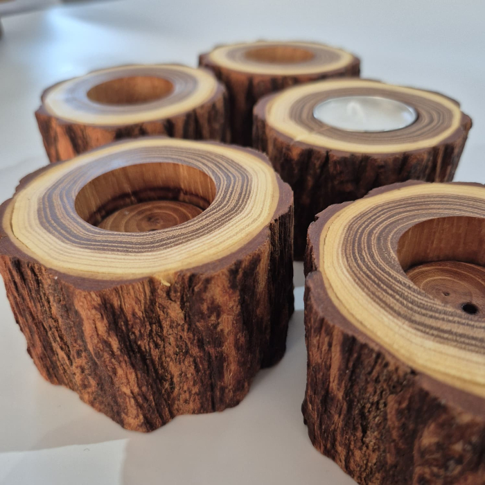 Suport din salcâm pentru lumânare – handmade [2]