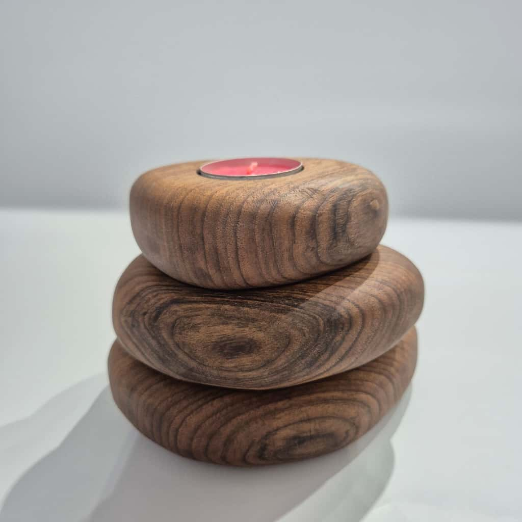Suport modular pentru lumânări din lemn masiv – set magnetic handmade [1]