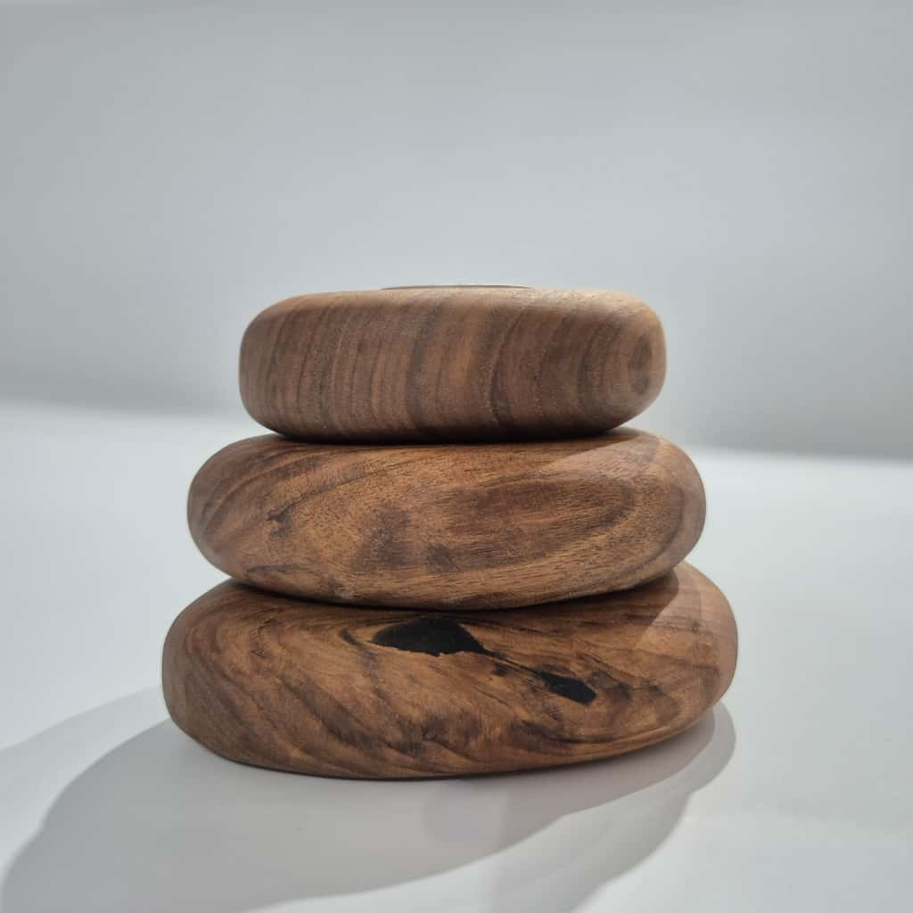 Suport modular pentru lumânări din lemn masiv – set magnetic handmade [4]