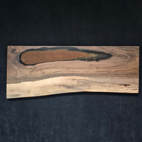 Platou de servire din lemn și rășină epoxidică – handmade Romania | ESCU Woodwork [3]