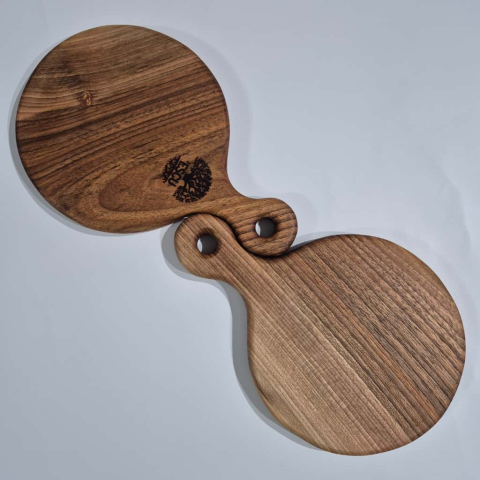 Set 2 platouri rotunde din lemn masiv Family of Two – ESCU Woodwork [9]