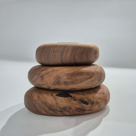 Suport modular pentru lumânări din lemn masiv – set magnetic handmade [3]