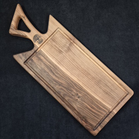 TOCATOARE SI PLATOURI - Tocător și Platou de Servire din Lemn Masiv | Cu Șanț pentru Scurgere | Handmade | ‘ESCU Woodwork
