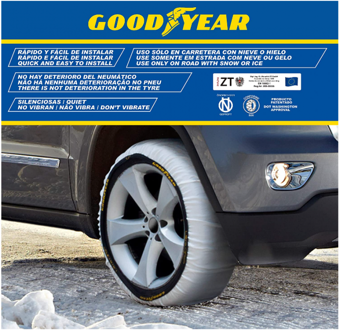 2 Huse de zăpadă pentru anvelope Goodyear GODL - Mare (Se potrivește majorității anvelopelor cu dimensiuni de la 35.56 cm la 48.26 cm) [2]