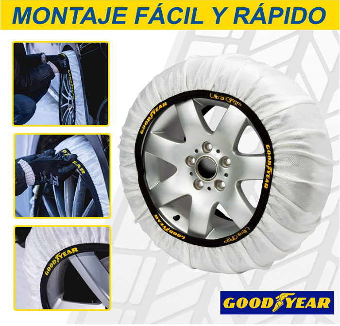 2 Huse de zăpadă pentru anvelope Goodyear GODL - Mare (Se potrivește majorității anvelopelor cu dimensiuni de la 35.56 cm la 48.26 cm) [3]