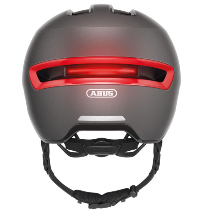 ABUS HUD-Y Cască de bicicletă unisex pentru adulți, Silber (Gleam Silver), S (51-55 cm) [5]