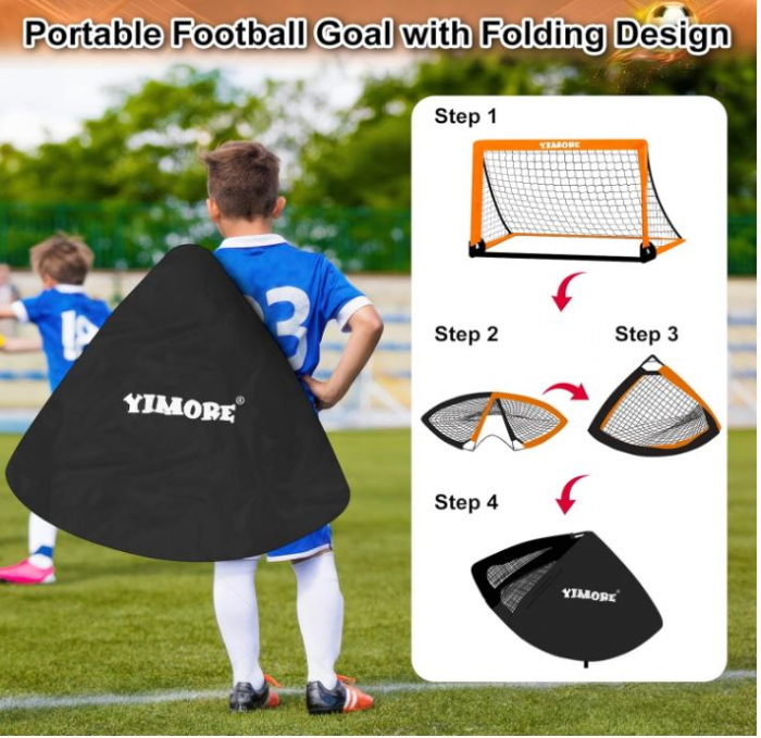 Accesorii antrenament fotbal pentru copii Yimore, poarta 120 x 90 cm [8]