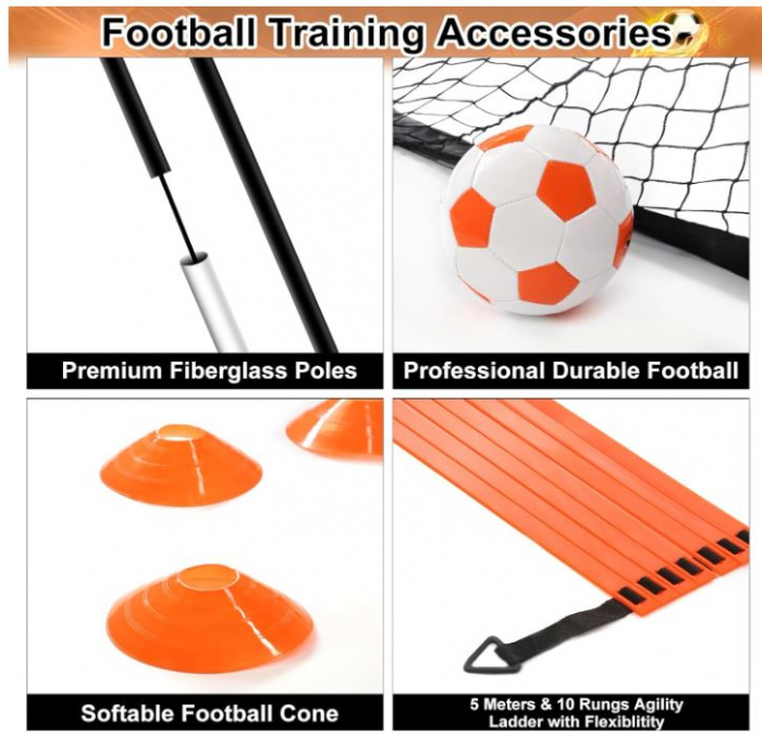 Accesorii antrenament fotbal pentru copii Yimore, poarta 120 x 90 cm [5]