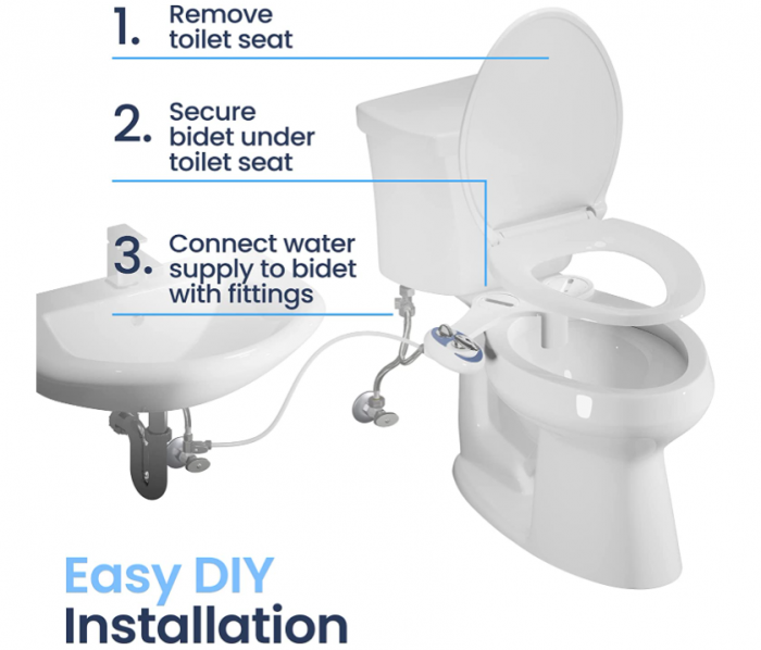 Accesoriu bideu pentru scaun toaleta LUXE Bidet, duză dublă [6]