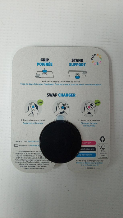 Accesoriu PopSockets Ying Yang pentru telefon si tableta, albastru si negru [2]