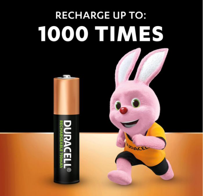 Acumulatori, Baterii reîncărcabile Duracell AAA (pachet de 8), 750 mAh NiMH, 1000 de cicluri [2]