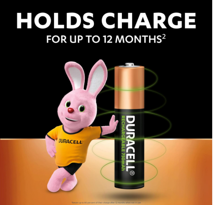 Acumulatori, Baterii reîncărcabile Duracell AAA (pachet de 8), 750 mAh NiMH, 1000 de cicluri [5]