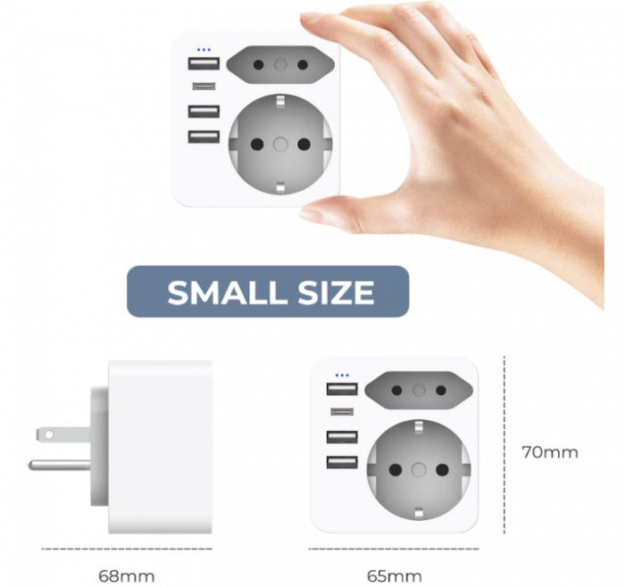 Adaptor SUA Hoppac, Adaptor 6 în 1, 3 USB, 1 USB-C [5]