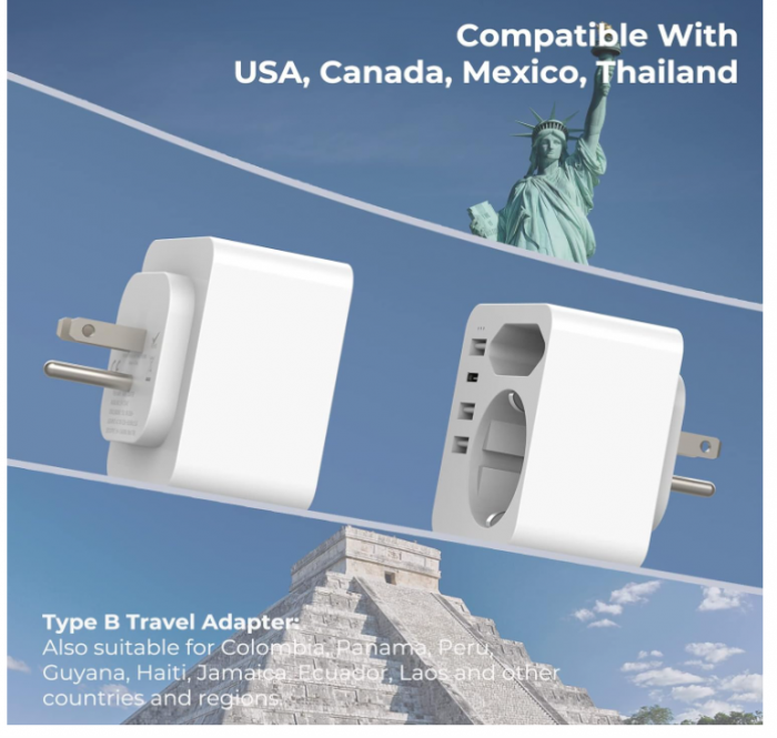 Adaptor SUA Hoppac, Adaptor 6 în 1, 3 USB, 1 USB-C [8]