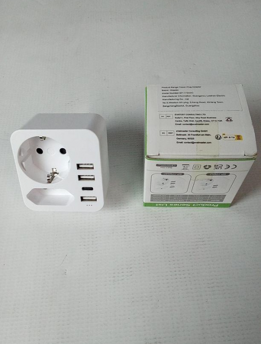 Adaptor UK Hoppac, Adaptor 6 în 1, 3 USB, 1 USB-C [2]