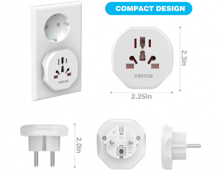Adaptor universal la EU VINTAR cu împământare [5]