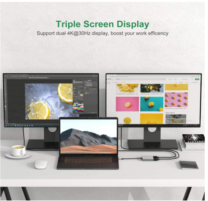 Adaptor USBC la HDMI 4K@60hz dublu KYYKA [6]