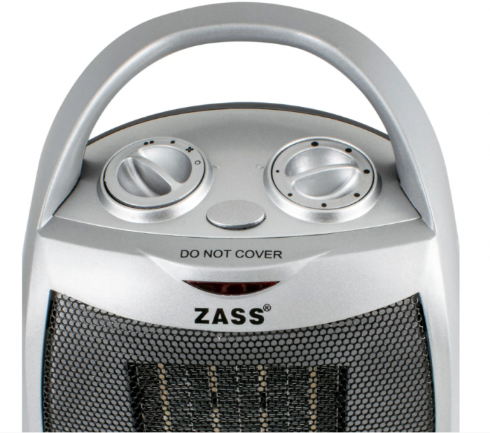 Aeroterma ceramica Zass ZCFH 02, putere 1500W, doua trepte de putere 750W/1500W, functie ventilatie [4]