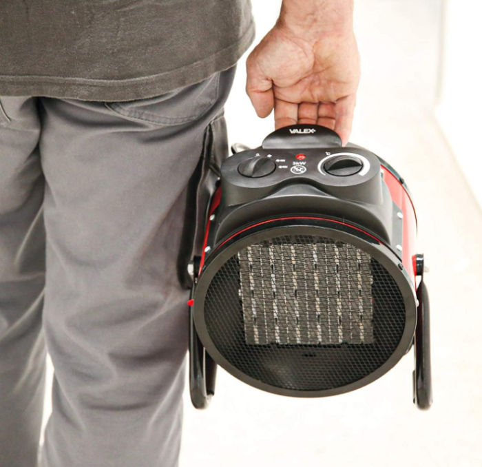 Aeroterma electrica Valex 1860106, 3kW, 2 nivele de putere, Roșu/Negru [4]