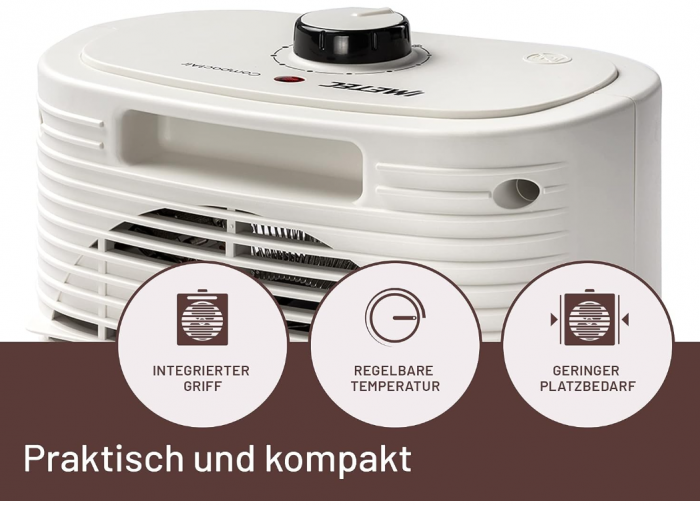 Aeroterma Imetec Compact Air 2000W, termoventilator mic si puternic [3]