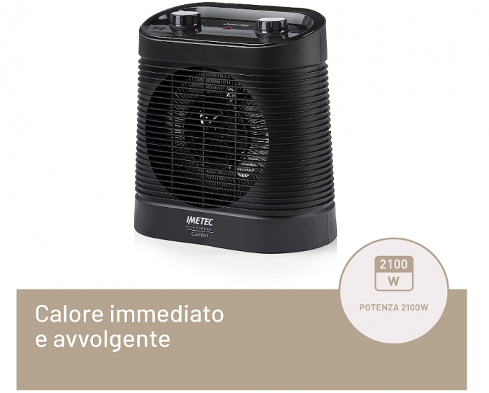 Aeroterma Imetec Silent Power Comfort, silentios, incalzitor electric, 2100 W [2]