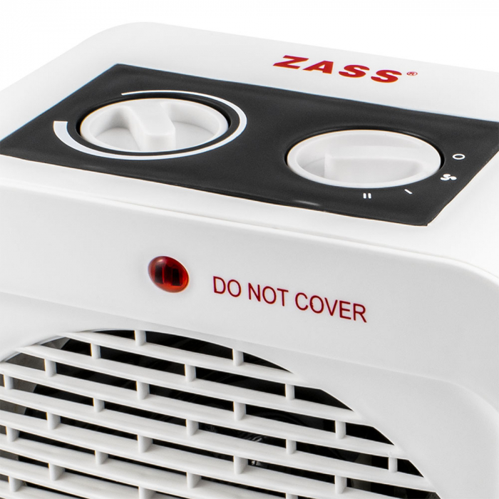 Aeroterma Zass ZFH 04, 2000 W, 2 trepte de putere, Termostat reglabil, Functie ventilatie [5]