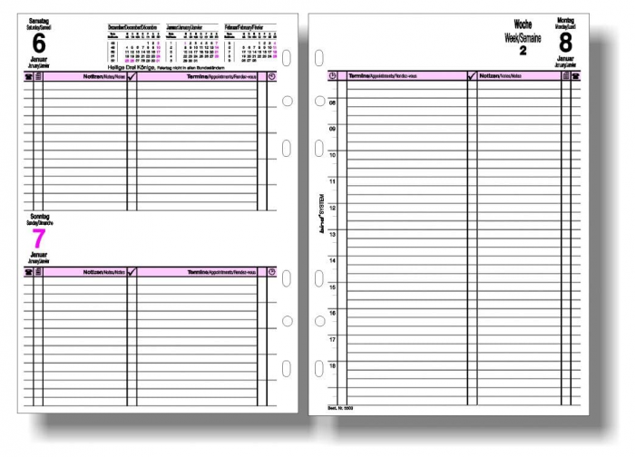 Agenda A5 datata zilnic BIND, Planificator zilnic [3]