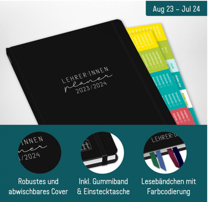 Agenda pentru profesor, Planificator 2021/2022 A4+, ediție negru [4]