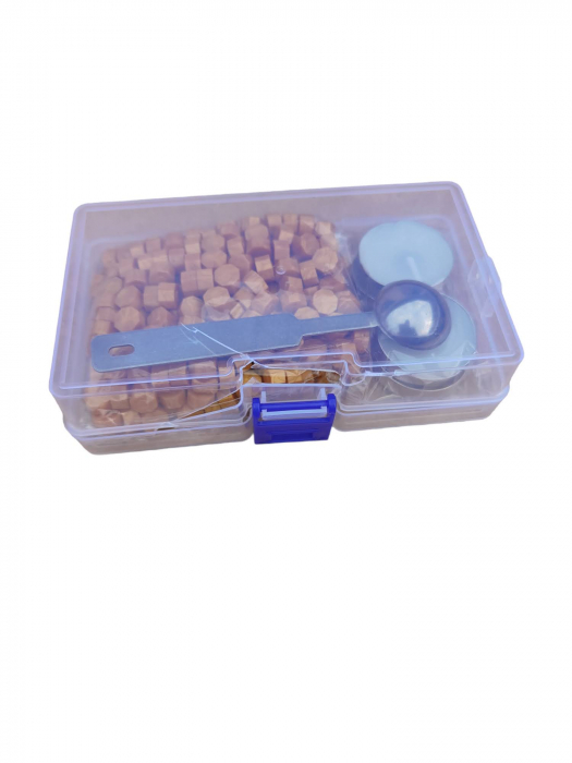 AiQInu 320 de bucăți ceara aurie pentru sigilii invitatie nunta/botez, stampila plic, cu 4 lumânări și 1 lingură [2]