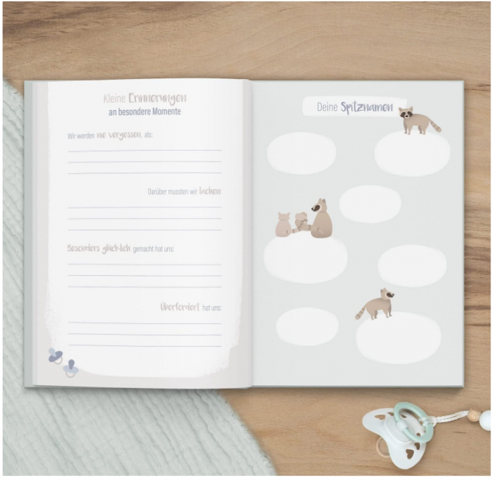 Album foto pentru bebeluși Mintkind, A5, limba germana [9]