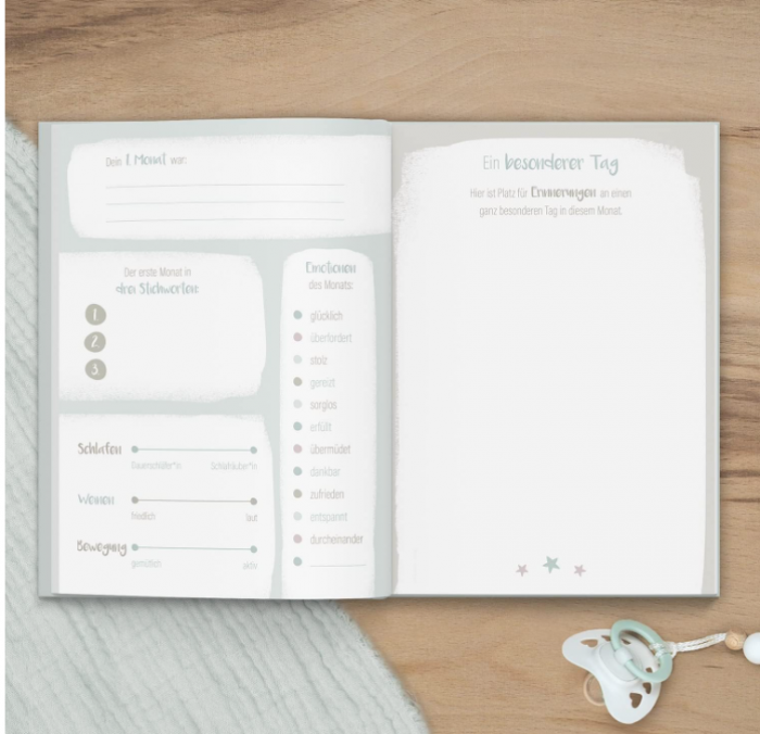 Album foto pentru bebeluși Mintkind, A5, limba germana [8]