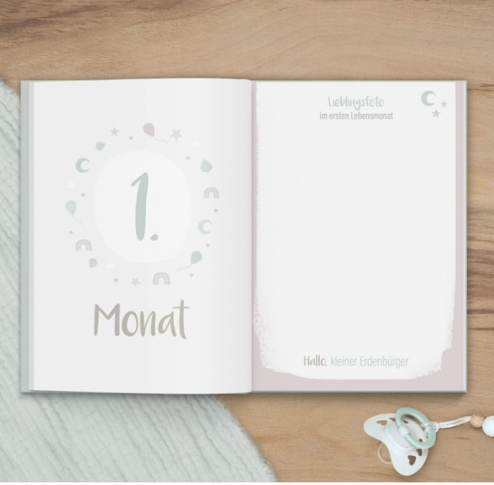 Album foto pentru bebeluși Mintkind, A5, limba germana [7]