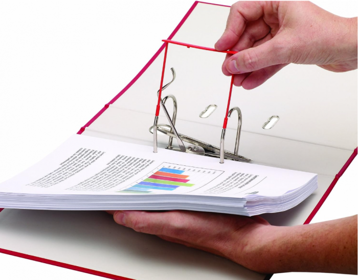 Alonje de mare capacitate pentru arhivare Fellowes Transit 80 mm, Pachet de 100, roșii [6]