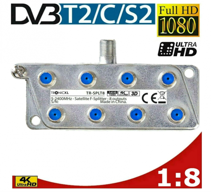 Amplificator de semnal TV TronicXL cu 8 căi [7]