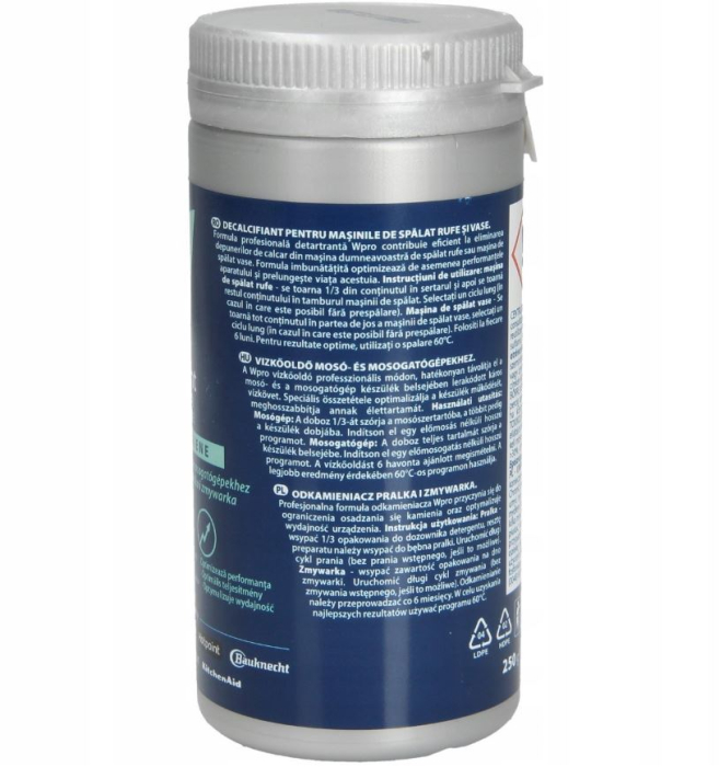 Anticalcar pudra pentru masina de spalat vase si rufe, WPRO 484000008630, 250g [2]